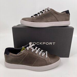 Rockport Jarvis Lace To Toe Sneakers Size 10.5M Gray Leather EVA Outsole